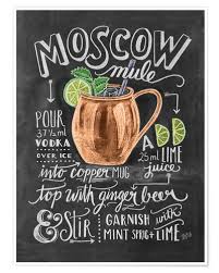Il re, il vecchio mulo non perde mai smalto. Lily Val Ricetta Moscow Mule In Inglese Posterlounge It