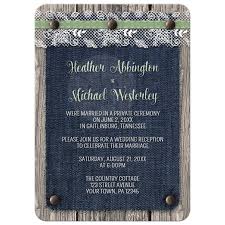 Reception only invitations are used when the wedding and the reception are held on separate dates, or when different sets of people are invited for both. Reception Only Invitations Denim Wood Country Rustic