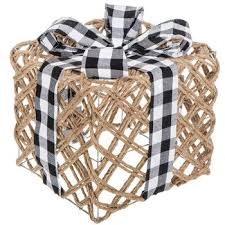 Black White Buffalo Check Jute Gift Box Decor Large Hobby Lobby 5380167 In 2020 White Buffalo Black And Red Fabric Bolts