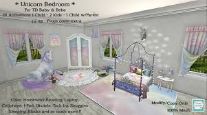 Classic cribs are crafted of a mix of sturdy, durable solid wood and engineered wood. Second Life Marketplace Cc Td Bebe Unicorn Bedroom Wear To Unpack