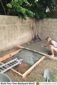 Check spelling or type a new query. Screeding And Magging The Concrete Slab For The Storage Shed Floor Concrete Sheds Wood Shed Plans Diy Shed Plans