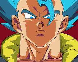 While all fusions have immense power, gogeta's power is abnormal even by regular standards, as vegeta and goku's intense rivalry has brought out an exceptional power. Pixel Art Gogeta Blue Dragon Ball Super Broly Nastyy Illustrations Art Street