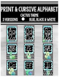 • 26 alphabet posters with print letters • 26 alphabet posters with . Cursive Alphabet Display Worksheets Teaching Resources Tpt