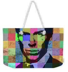 Pierce Brosnan Patchwork Pop Art Portrait Tapestry by Design Turnpike