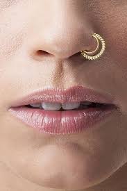 Nose Ring Indian Solid 14k Gold Nostril Jewelry An Indian Styled Dainty Nose Ring Made From Nickel Free Yell Gold Nose Rings Nose Hoop Nose Ring Jewelry