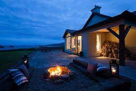 Sleeps 14 + cot in 7 bedrooms. 055glenlusklodge Firepit Night Luxury Cottage Holiday Home House Exterior Ireland