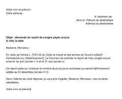 Type et nombre d'exemplaires : Lettre De Demande De Report De Conges Document A Telecharger Mise A Jour 2021