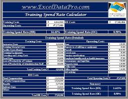 Download Training Spend Rate Calculator Excel Template Exceldatapro Excel Templates Train Calculator