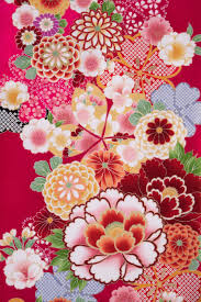 Obi Pattern Japanese Flowers Japanese Art Japanese Patterns