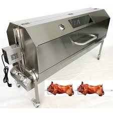 Au cochon à la broche est un traiteur rôtisseur. Bbq Xxl Grill Rotissoire Pro Inox Gaz Paniers A Poulets Mechoui Cochon De Lait Cdiscount Jardin