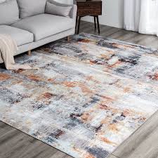 Shop Abstract Grey Rust Gold Area Rug On Sale Overstock 32043640