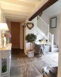 Country Home Modern Country Hallway Stone Floor Faux Bay Tree Hearts Throws Country Hallway Stone Flooring Cottage Hallway