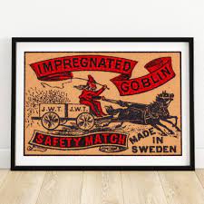 Impregnated Goblin Matchbox Print Sweden Wall Art - Etsy