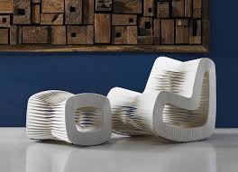 Seat Belt Rocking Chair And Ottoman In White Seatbeltchair Phillipsco Contemporary Seating Iconic Chairs Seating