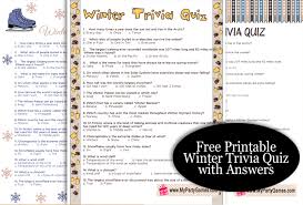 There are 13 multiple choice questions in this quiz. Free Printable Winter Trivia Quiz With Answers