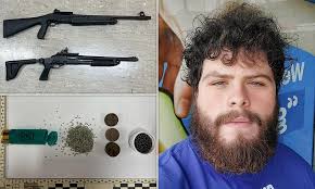 Pictured: Pump-action shotgun used by 'incel' gunman Jake Davison to blast  five people to death