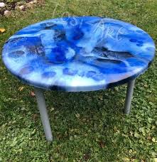 Einzigartig 60 Cm Couchtisch Blue Moon Mit Giessharz Couchtisch Tisch Muschelschale