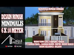 Desain rumah minimalis 6x10 2 lantai. Desain Rumah Minimalis 6x10 Meter 3 Kamar 2 Lantai Youtube