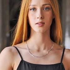 18K White Gold Figaro Chain Link Womens Necklace Authentic Jewelry 24 18  Karat