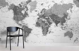 From moody black walls to chic modern decor, the possibilities for a black room are endless. Black White Detailed Map Wallpaper Mural Hovia Ca