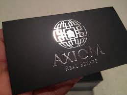 Silver Foil Business Card On Black Card Hot Foil Stamping Foil Stamping Foil Stamped Business Cards