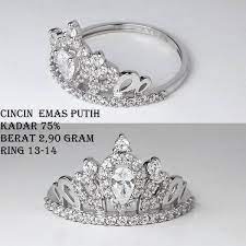 Sayangnya harga jual emas putih memiliki nilai jual yang kurang baik. Jual Cincin Mahkota Emas Putih Kadar 75 Persen Di Lapak Toko Emas Jfaf Bukalapak