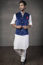 M14 103 Velvet Jacket With Linen Kurta Embellished With Stitches Available In Two Colors Indian Groom Wear Indian Men Fashion Wedding Dress Men