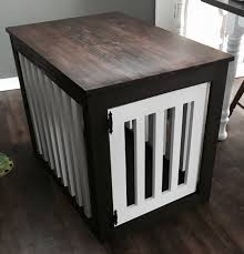 The door can stay fully open for easy access to your pet and includes a side stopper to keep the door in place. Wood Dog Crate End Table Ana White