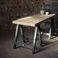 lomwe trestle table black table salle a manger treteaux bois idee deco interieur
