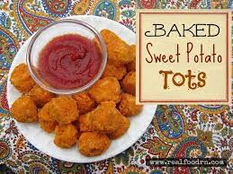 Gluten Free Baked Sweet Potato Tots Recipe Sweet Potato Tots Potato Tots Real Food Recipes