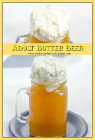 Pour the butter extract and rum extract into the 2 litre cream soda bottle. Adult Butterbeer Harry Potter Alcoholic Drinks