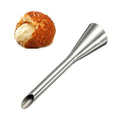 1pcs High Quality Cream Icing Piping Nozzle Tip Stainless Steel Long Puff Nozzle Tip Set Decorating Tool Pastry Piping Icing Cake Decorating Tips Cake Nozzles