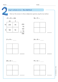 box method multiplication worksheets pdf partial product multiplication worksheets