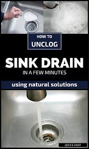 A clogged drain is an extremely common issue that you want to resolve fast and effectively. How To Unclog The Sink Drain In A Few Minutes Using Natural Solutions Cleaning Ideas Com With Images Cleaning Sink Drains Clean Sink Unclog Sink