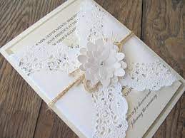 Shabby Chic Lace Doily Flower Invite 6 00 Via Etsy Maybe For Showe Shabby Chic Wedding Invitations Wedding Invitations Diy Vintage Wedding Invitations Diy