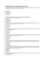 Maybe you would like to learn more about one of these? Contoh Soal Pdtm Kelas X Tkr