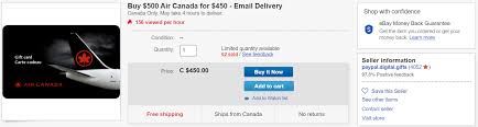 Ebay gift cards can be used to pay for almost any item on our site. Canadian Rewards Ebay Buy 500 Air Canada Egift Card For 450 Expired