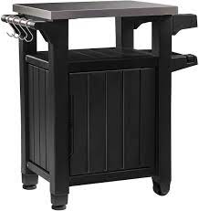 Check spelling or type a new query. Buy Keter Unity Portable Outdoor Table And Storage Cabinet With Hooks For Grill Accessories Stainless Steel Top For Patio Kitchen Island Or Bar Cart Dark Grey Online In Turkey B07bz9qd2r