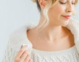 Sideways Initial Necklace, Christmas Gift, Custom Initial Necklace,  Sterling Silver Necklace, Dainty Necklace, Personalized Gifts