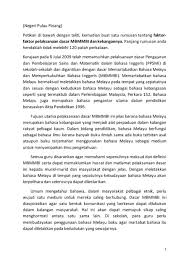 Bahasa melayu is an official language in malaysia. Kedudukan Bahasa Melayu Di Malaysia