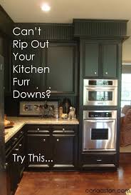 Can T Rip Out Your Kitchen S Furr Downs Do This Designed Kitchen Soffit Above Kitchen Cabinets Kitchen Redo
