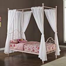 74 l x 54 h x 35.5 w. Metal Twin Size Canopy Bed With Curtains Pink By We Furniture Http Www Amazon Com Dp B007cgqaww Ref Cm Canopy Bed Curtains Bed Tent Bed Frame And Headboard