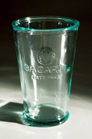 Bacardi oakheart spiced rum new mug with vampire bat, glass stein miami, florida. Bacardi Rum Glasses In Green For Mojito And Cuba Libre Cocktails