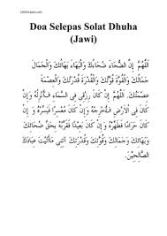 Doa selepas solat fardhu 4. Doa Selepas Solat Dhuha Rumi Jawi Terjemahan