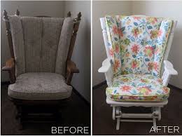 Repurposed Gliders And After Nursery Glider Rocker Furniture Repurposing Paint Glider Rocker Nursery Glider Rocker Nursery Glider