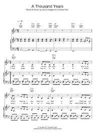 I will assign my students to figure how how it ends. A Thousand Years Piano Sheet Music Onlinepianist