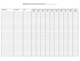 sample dues tracker good for roundtables on budgeting