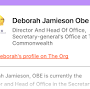 Profile Picture of Deborah Jamieson Obe - Director And Head Of Office, Secretary-general's ...on Google