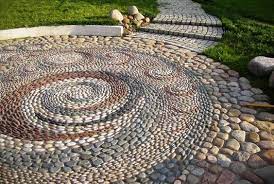 A garden path is an aisle that leads you towards a beautiful flowery end, where the sight of blossoms and soul soothing floral aroma awaits you. 25 Unique Backyard Landscaping Ideas And Garden Path Designs With Pebbles Pebble Patio Backyard Landscaping Pebble Garden