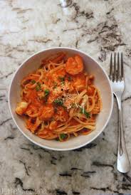 Shrimp And Bay Scallops With Spicy Vodka Sauce Katie S Cucina Vodka Sauce Pasta Dishes Carabbas Recipes